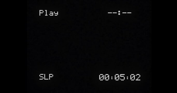 VHS video player screen for vintage effect for crt tv