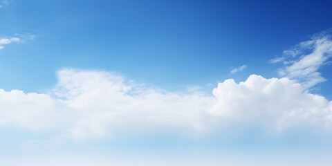 Naklejka na ściany i meble white cloud with blue sky background, Generative AI
