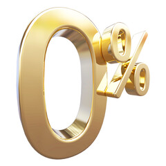 0 percent discount - 3d gold number