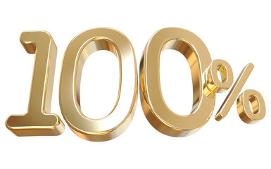 100 percent discount - 3d number gold