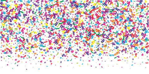 School notebook cover. Colorful childish floating