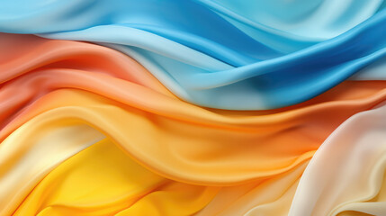 Fototapeta premium Multicolor fabric silk texture for background