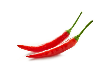 red chili chilli chile cayenne pepper isolated on white background. pile of red chili chilli chile...
