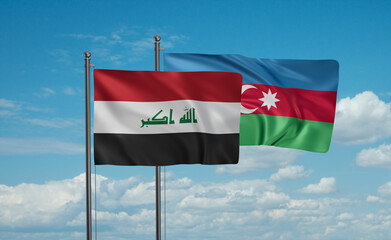 Azerbaijan and Iraq flag