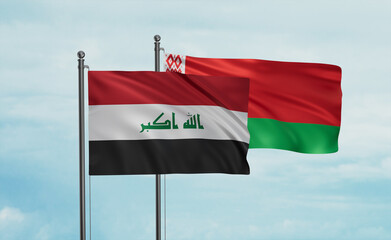 Belarus and Iraq flag