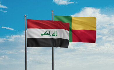Benin and Iraq flag