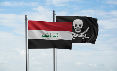 Pirate and Iraq flag