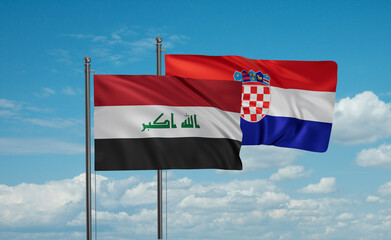 Croatia and Iraq flag