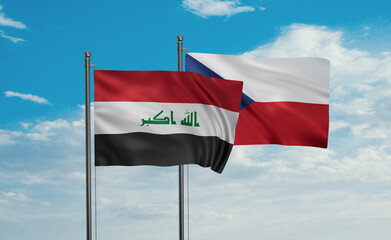 Czech Republic and Iraq flag