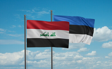 Estonia and Iraq flag