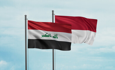 Indonesia and Iraq flag
