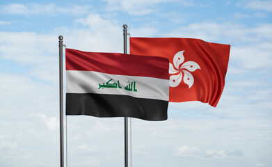 Hong Kong and Iraq flag