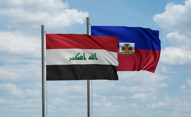 Haiti and Iraq flag