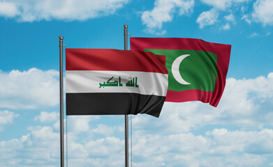 Maldives and Iraq flag