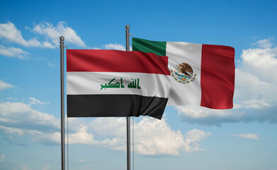 Mexico and Iraq flag