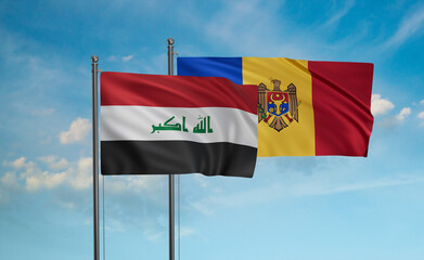 Moldova and Iraq flag