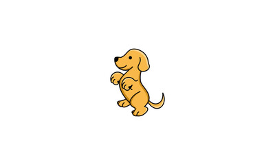  Vector Graphic: Cute  Dog Cartoon for Petshop, Veterinary Clinic, Logo, Icon