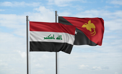 Papua New Guinea and Iraq flag