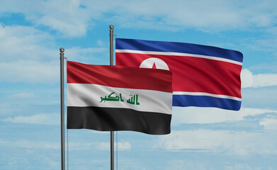 North Korea and Iraq flag
