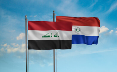 Paraguay and Iraq flag