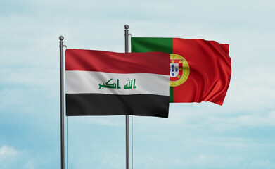 Portugal and Iraq flag