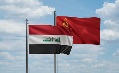 Soviet Union and Iraq flag