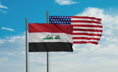 USA and Iraq flags - 647133634