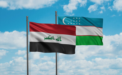Uzbekistan and Iraq flag