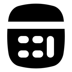 Calendar Glyph style icon vector design and illustration template