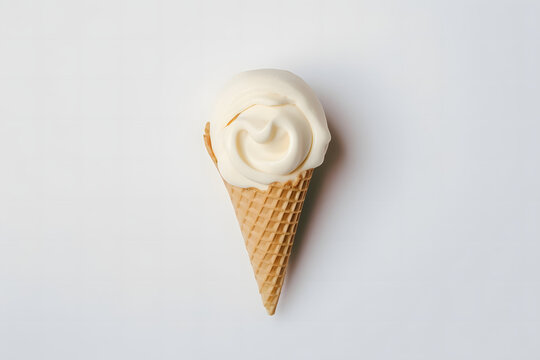 Zabaglione Ice Cream, creamy frozen treat in a cone