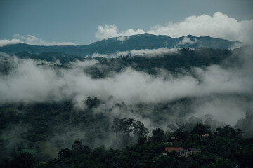 clouds over the mountains