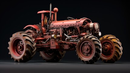 Close-up of an old tractor or tractor Farm/agricultural vehicles.