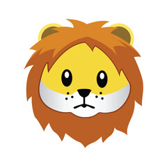 lion cartoon icon. vibrant colors and playful expression, Leo adds a touch of charm to any project. whimsical vector illustration is perfect for children's books, lion designs, logos, any creative