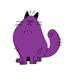 Vibrant animal cat illustration