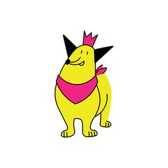Vibrant animal dog illustration