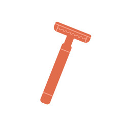 Vector cartoon reusable eco friendly  razor illustration on isolated white background. 