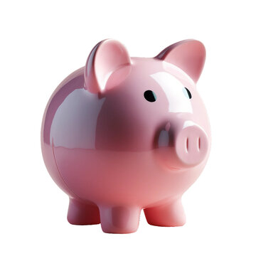 piggy bank photograph. isolated transparent background