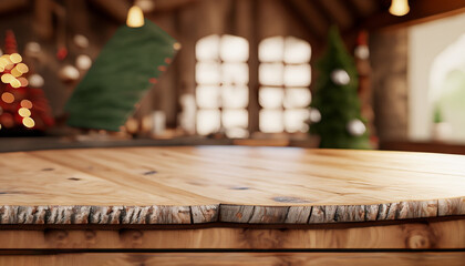 Obraz na płótnie Canvas Wooden cabin for Christmas.