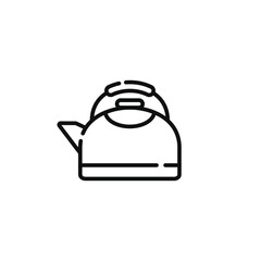 Kettle line icon isolated on white background