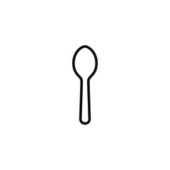 Spoon line icon isolated on white background
