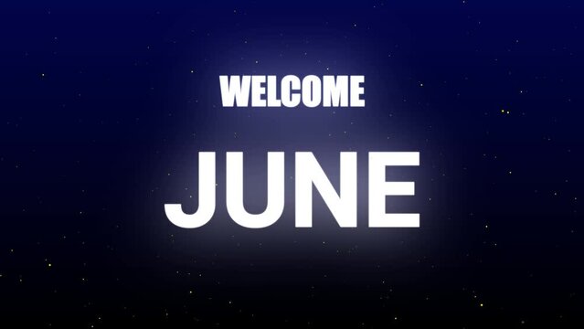 june welcome june happy new year animated lettering text black flashing lights june