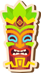 Ethnic Tiki Mask Illustration