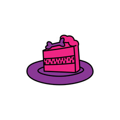 birthday cake isolated on white