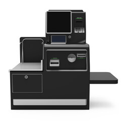 Self Service Cash Register Isolated