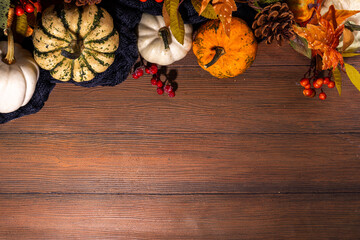 Autumn pumpkin background
