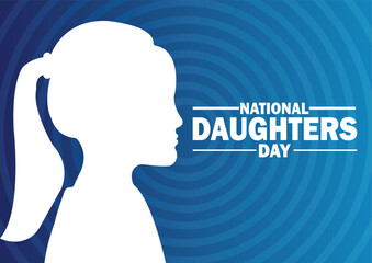National Daughters Day. Vector illustration. Suitable for greeting card, poster and banner