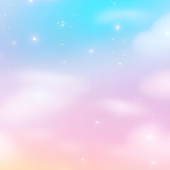 Pastel sky fantasy background.