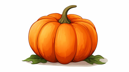Hand drawn cartoon pumpkin illustration
