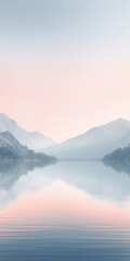 Fototapeta na wymiar Ripples of tranquil lake with minimalistic ripples spreading across the surface. Soft, pastel colors.