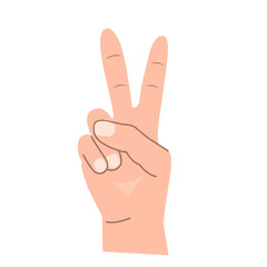 Hand showing peace